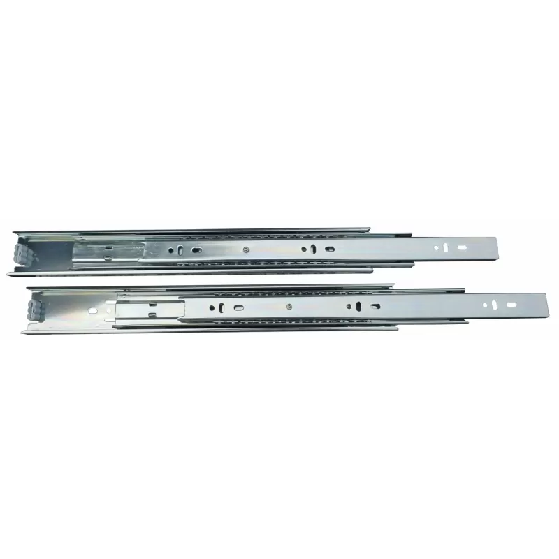 Coppia Guide Telescopiche per Cassetti portata 45 kg
48- GUIDA A SFERE ESTRAZIONE TOTALE PORTATA 45 KG
guide ram, guide per ca