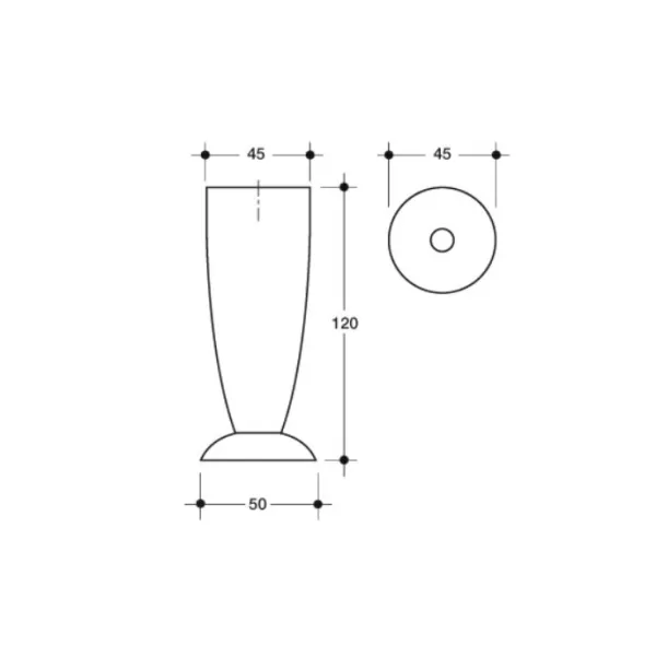 Poliplast PIEDINI REGOLABILI PER MOBILI IN PLASTICA ALTEZZA 120 MM COLORE ALLUMINIO - Art. 761 RAL9006