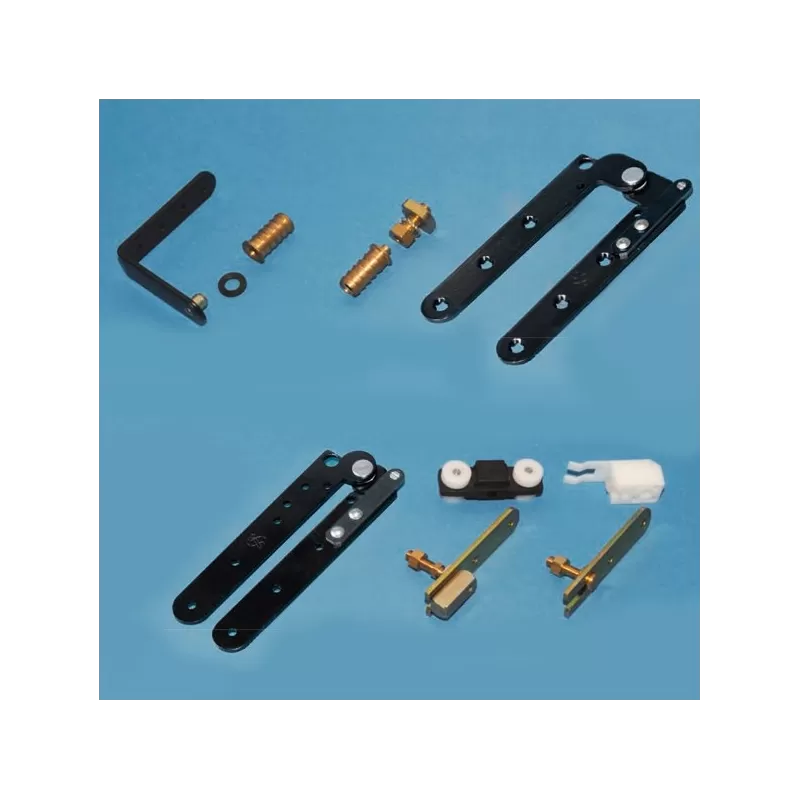  KIT ASPIDE PER PORTE CON APERTURA A LIBRO DI DUE ANTE SIMMETRICHE O ASIMMETRICHE  A FILO - 50 KG 