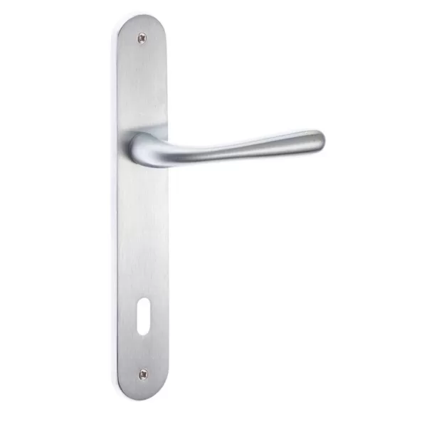 COPPIA MANIGLIA PER PORTA INTERNA CON PLACCA 70 MM IN ZAMA MODELLO AMALFI CROMO SATINATA Art.F0206 P870 51