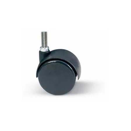  RUOTA GEMELLARE PER MOBILI IN NYLON Ø 30 MM CON PERNO M8X15 MM - KG 25 - Art. 33329