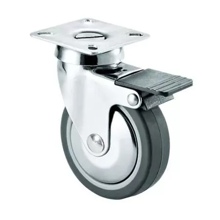 Avo RUOTA PER MOBILI AVO 220CBIS IN GOMMA SINTETICA CON FRENO DIAMETRO 40X18 MM CON PIASTRA GIREVOLE 40 MM - 20 KG  Art.8323306