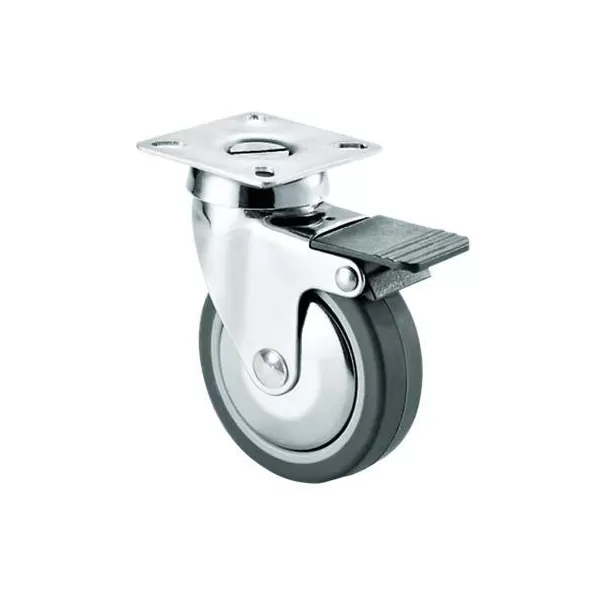 Avo RUOTA PER MOBILI AVO 220CBIS IN GOMMA SINTETICA CON FRENO DIAMETRO 40X18 MM CON PIASTRA GIREVOLE 40 MM - 20 KG  Art.8323306