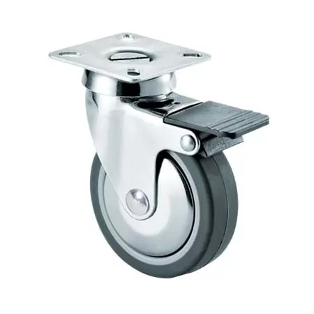 ruota con freno avo 220cbis diamtero 60x23 mm piastra 60 mm umipas