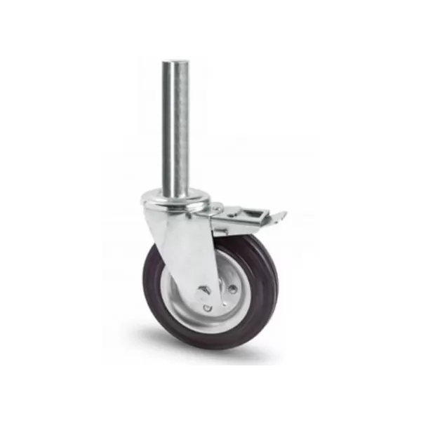 AVO RUOTA IN GOMMA 103BI PER TUBI INNOCENTI CON FRENO 200X5O MM CON PERNO GIREVOLE 40X90 M - Art. 8323478