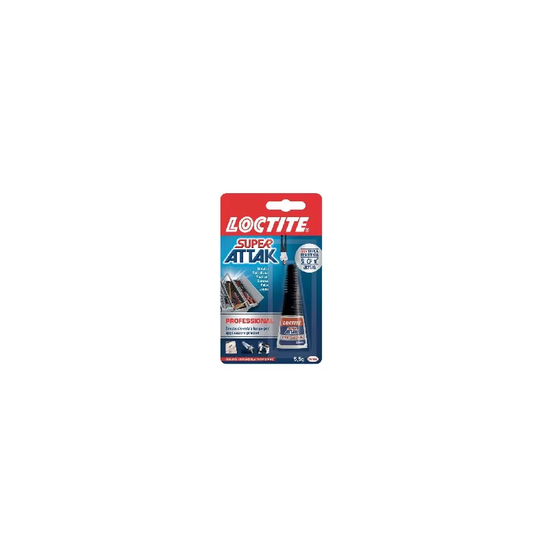 COLLA ATTACCATUTTO LOCTITE SUPER ATTAK PROFESSIONAL 5,5 G 
COLLA SUPER ATTAC, COLLA ATTACCATUTTO,  INCOLLATUTTO, COLLA FORTE, C