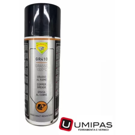 Eco Service BOMBOLETTA SPRAY GRASSO AL RAME 1000° C 400 ML
Lubrificante, lubrificante spary, lubrificante grasso al rame, grass