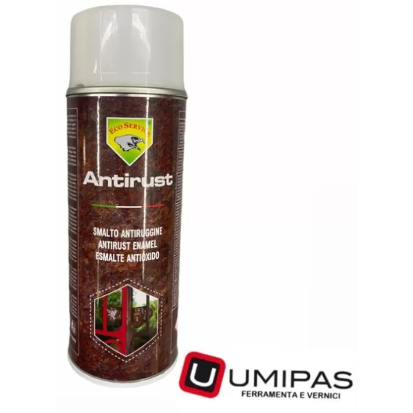 Eco Service BOMBOLETTA SPRAY SMALTO ANTIRUGGINE ANTIRUST PASSIVANTE TRASPARENTE LUCIDO 400 ML - Art. 72010/008