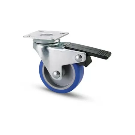 Avo RUOTA PER MOBILI 221 BIS IN GOMMA SINTETICA CON FRENO 40X18 MM CON PIASTRA GIREVOLE 40 MM - Art. 8323283