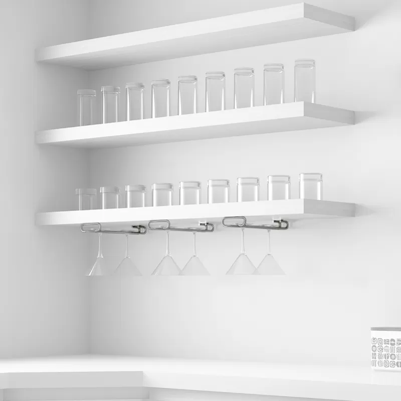 Emuca PORTABICCHIERI SOTTOPENSILE ACCIAIO CROMO LUNGHEZZA 280 MM - Art. 8930011