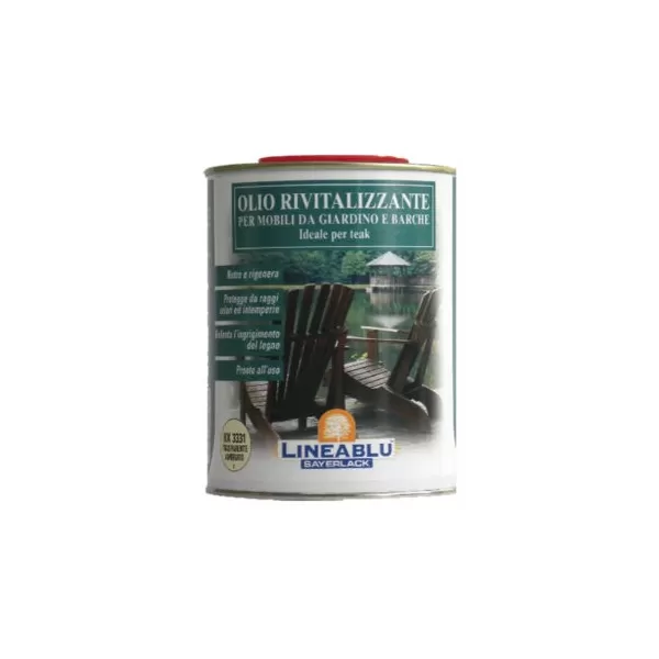 kk3331 Sayerlack OLIO RIVITALIZZANTE PER TEAK PER MOBILI DA GIARDINO E BARCHE TRASPARENTE AMBRATO 0,75 LT Art.KK3331/00