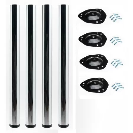 GAMBE DA TAVOLO SET 4 PEZZI tavoli da cucina, tavoli da pranzo, tavoli da lavoro o scrivanie
Gambe tavolo tonde cromate Ø 60mm 