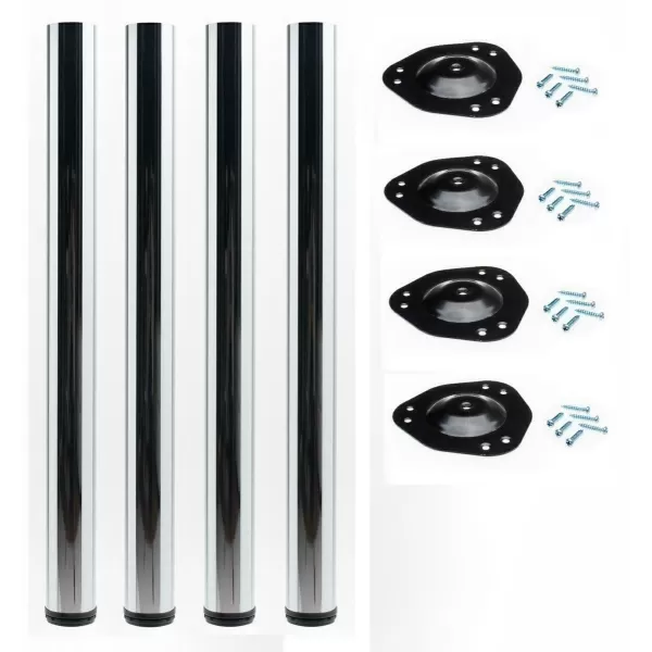 GAMBE DA TAVOLO SET 4 PEZZI tavoli da cucina, tavoli da pranzo, tavoli da lavoro o scrivanie
Gambe tavolo tonde cromate Ø 60mm 