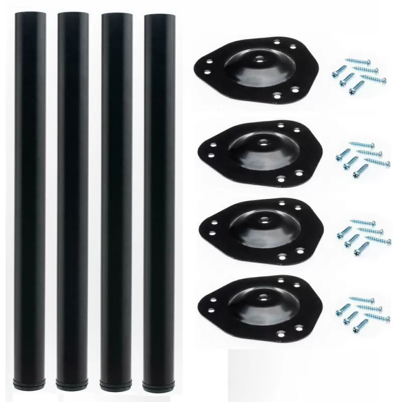 GAMBE DA TAVOLO SET 4 PEZZI da tavoli da cucina, tavoli da pranzo, tavoli da lavoro o scrivanie
Gambe tavolo tonde nere Ø 60mm 