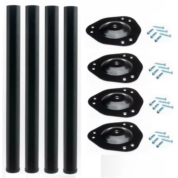 GAMBE DA TAVOLO SET 4 PEZZI da tavoli da cucina, tavoli da pranzo, tavoli da lavoro o scrivanie
Gambe tavolo tonde nere Ø 60mm 