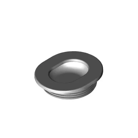 Poliplast MANIGLIA PER MOBILI AD INCASSO 58X48 MM COLORE ALLUMINIO - Art. 100 RAL9006