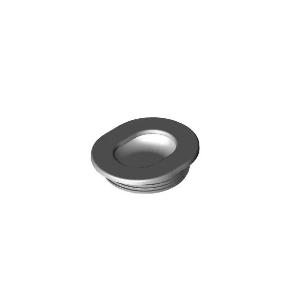 Poliplast MANIGLIA PER MOBILI AD INCASSO 58X48 MM COLORE ALLUMINIO - Art. 100 RAL9006