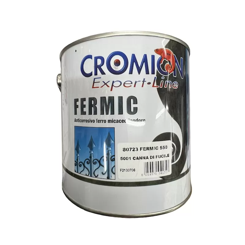  CROMION SMALTO DI FINITURA AL FERRO MICACEO 2,5 LT CANNA DI FUCILE FERMIC 550 ITALCROM - Art. S0723.5001 LT 2,5