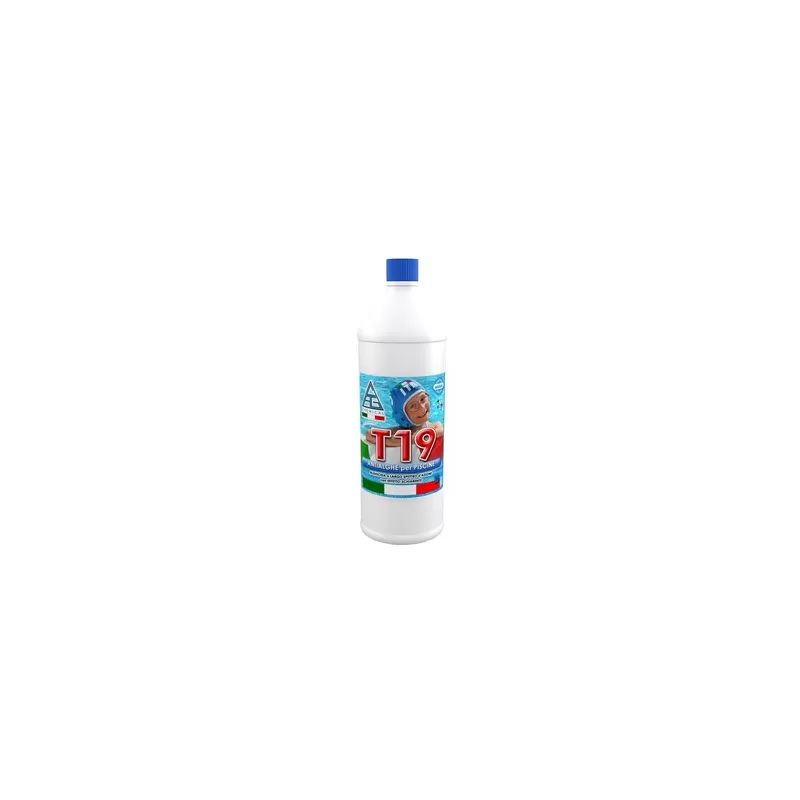 ANTIALGHE PER PISCINE, ANTIALGHE TRATTAMENTO LIQUIDO PER PISCINE 1 L - Art. 16942
t19 antialghe per piscine