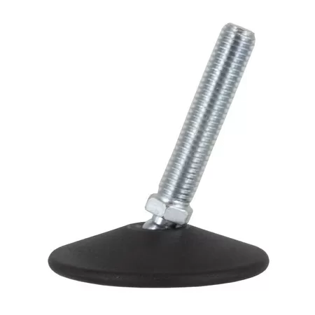 PIEDINO REGOLABILE OSCILLANTE ZINCATO M10 DIAMETRO 60 MM 