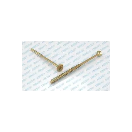 Ambrovit VITI TRUCIOLARI TORX T10 3X40/25 MM TESTA SVASATA PIANA ZINCATE GIALLE 500 PEZZI - Art. 07052 3X40/25 TG52