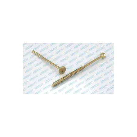 Ambrovit VITI TRUCIOLARI TORX T25 4,5X50/30 MM TESTA SVASATA PIANA ZINCATE GIALLE 200 PEZZI - Art. 07052 4,5X50/30 TG52