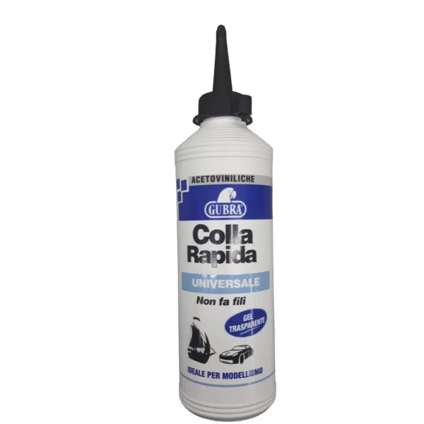  GUBRA COLLA RAPIDA UNIVERSALE 200 ML Art.040942
Colla per plastica, colla per carta, colla per cartone, colla per legno, colla