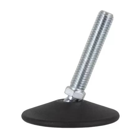 PIEDINO REGOLABILE OSCILLANTE ZINCATO M10 DIAMETRO 80 MM