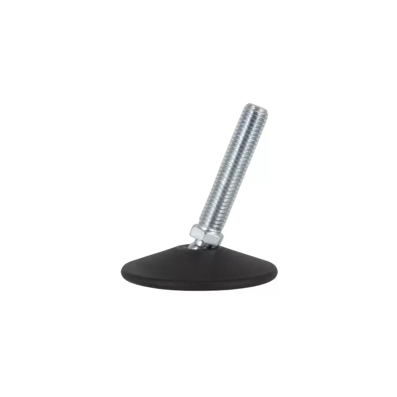 PIEDINO REGOLABILE OSCILLANTE ZINCATO M10 DIAMETRO 80 MM