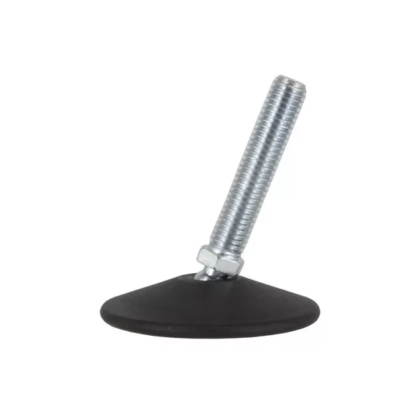 PIEDINO REGOLABILE OSCILLANTE ZINCATO M10 DIAMETRO 80 MM