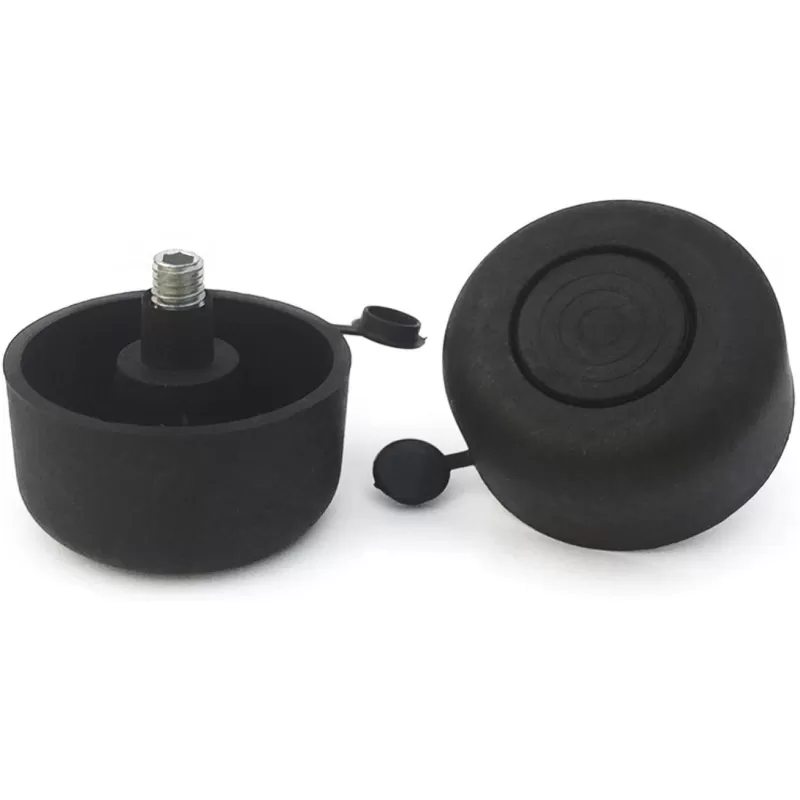 PIEDINI PER MOBILI REGOLABILI DIAMETRO 50X10 MM ALTEZZA 17 MM IN PLASTICA COLORE NERO 