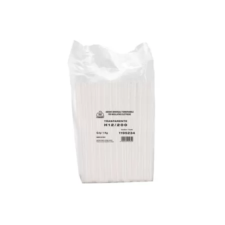 COLLA A CALDO ADESIVO TERMOINDURENTE TRASPARENTE MAESTRI DIAMETRO 12 MM LUNGHEZZA 200 MM - 1 KG
Colla a caldo per legno, carton