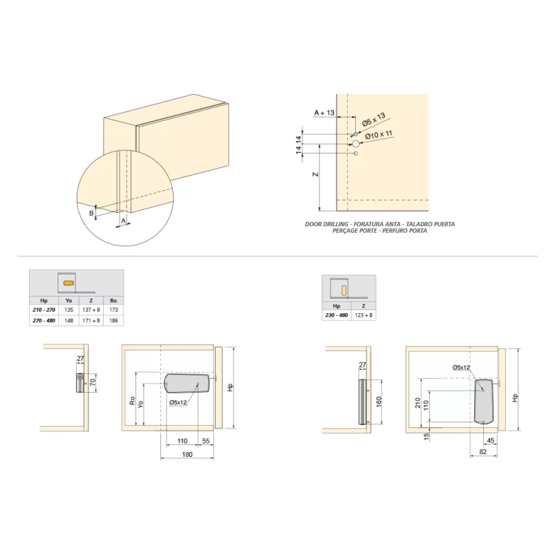 Emuca MICROWINCH, 4 KG, PLASTICA GRIGIA, ACCIAIO E TECNOPLASTICA MECCANISMO PER ANTE A RIBALTA Art.1010321
ante a ribalta, micr