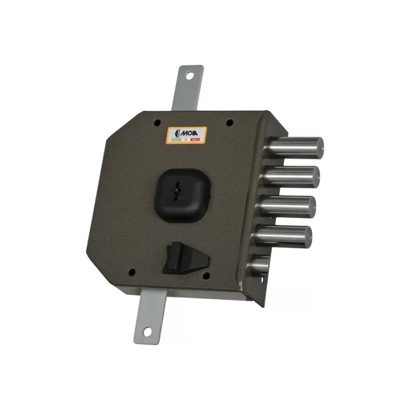 Serratura MOIA a Pompa Triplice-Entrata 63mm, Chiavistelli 25mm umipas