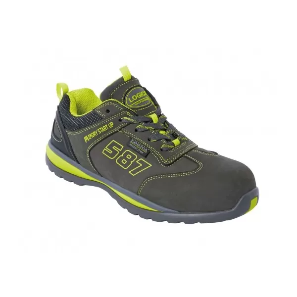 SCARPE ANTINFORTUNISTICHE SCARPE DA LAVORO LOGICA BASSE GRIGIA/VERDE NABUK S3 SRA NUMERO 40 - Art. COSMO-40