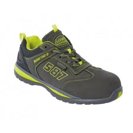 LOGICA SCARPE ANTINFORTUNISTICHE SCARPE DA LAVORO LOGICA BASSE GRIGIA/VERDE NABUK S3 SRA NUMERO 41