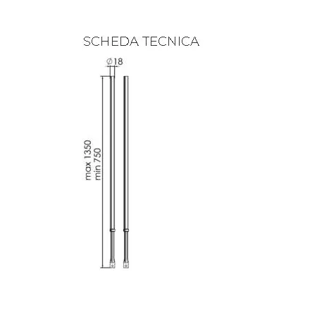 Kit Aste Triplice MOIA Marrone Martellato - Sicurezza Porte umipas 2