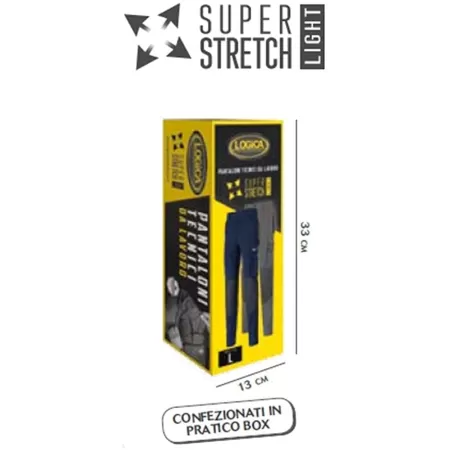  PANTALONE DA LAVORO STRETCH 140 GR GRIGIO TAGLIA L LOGICA - Art. PAPETE/2-L 2