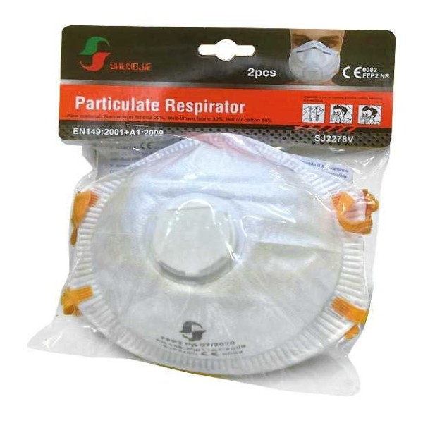 LOGICA MASCHERINA COPPA CON VALVOLA FFP2 CE KIT 2 PEZZI - Art. SJ227BV-2