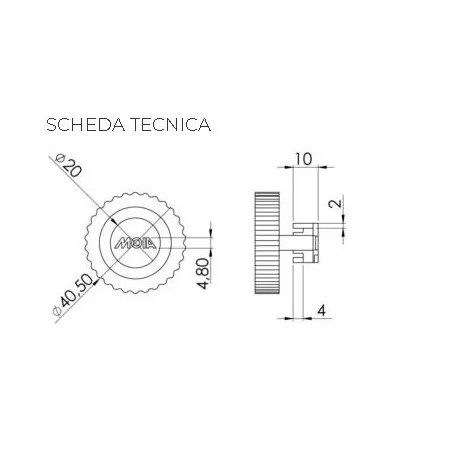 MOIA POMOLINO A INNESTO PLASTICA NERA - Art. DMPM0636 2