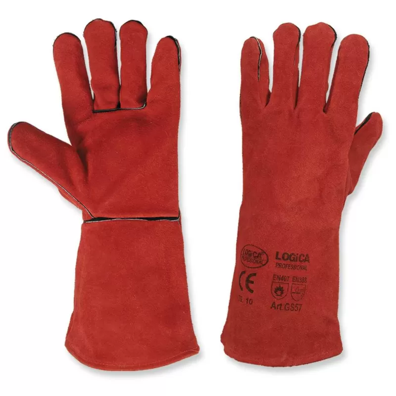 GUANTI CROSTA ANTICALORE ROSSO EN0407 TAGLIA 10 LOGICA- Art. GS057-10