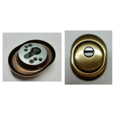 Moia DEFENDER PER PORTA BLINDATA DIAMETRO 50 MM KIT PROTEZIONE CILINDRO ANTISTRAPPO COLORE BRONZATO - Art. KITVM/6-12/B