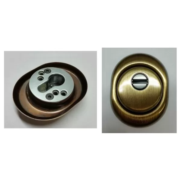 Moia DEFENDER PER PORTA BLINDATA DIAMETRO 50 MM KIT PROTEZIONE CILINDRO ANTISTRAPPO COLORE BRONZATO - Art. KITVM/6-12/B