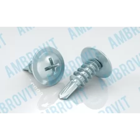 Ambrovit VITI AUTOPERFORANTI 4,2X9,5 MM TESTA MEZZA TONDA RANELLATA PH2 ZINCATE 1000 PEZZI* Art.81380 4,2X9,5 TG51