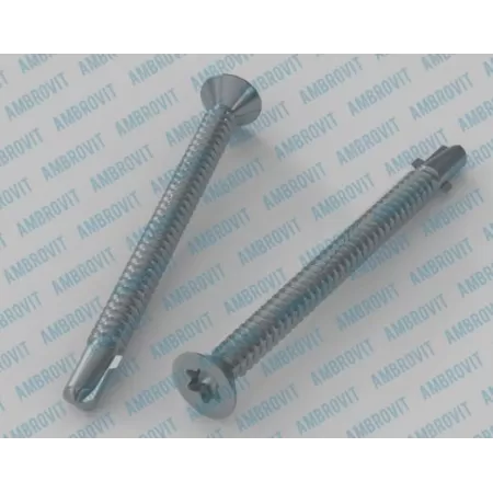 Ambrovit VITI AUTOPERFORANTI 6,3X35 MM TESTA SVASATA PIANA TX CON ALETTE AUTOMASCHIANTI ZINCATE 100 PEZZI* - Art. 80196 6,3X35 T