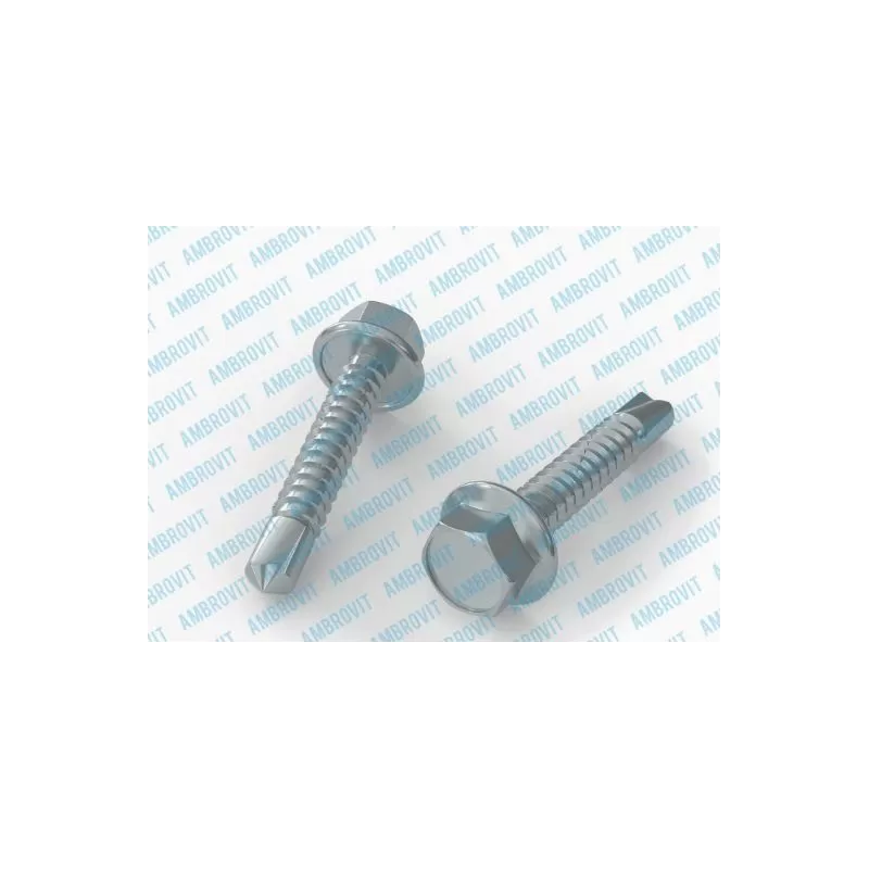 Ambrovit VITI AUTOPERFORANTI PER COPERTURE 6,3X150 MM TE FLANGIA BOMBATA AUTOMASCHIANTE ZINCATE 100 PEZZI* - Art. 89770 6,3X150/