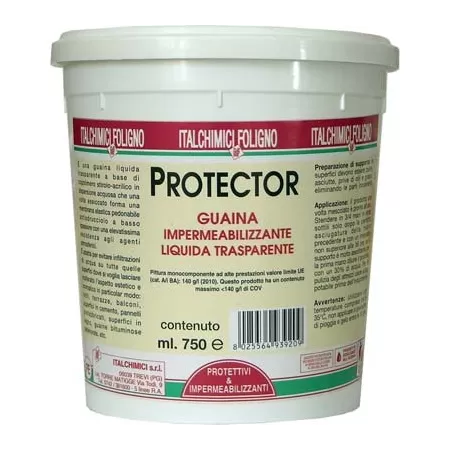 Guaina liquida trasparente impermeabilizzante per tetti, terrazze, balconi superfici in cemento, pannelli prefabbricati, superfi