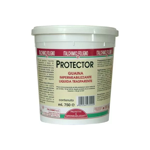 Guaina liquida trasparente impermeabilizzante per tetti, terrazze, balconi superfici in cemento, pannelli prefabbricati, superfi
