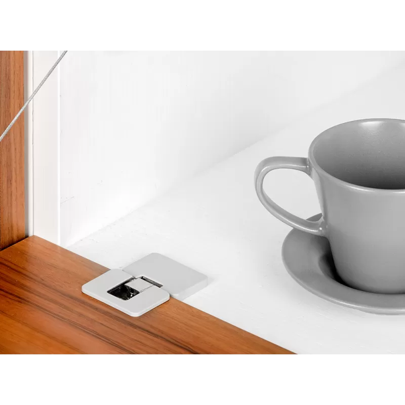 Emuca COPERTURA CERNIERA ANTA A RIBALTA ANKOR GT-B IN PLASTICA COLORE GRIGIO - Art. 1010821