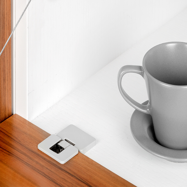 Emuca COPERTURA CERNIERA ANTA A RIBALTA ANKOR GT-B IN PLASTICA COLORE GRIGIO - Art. 1010821